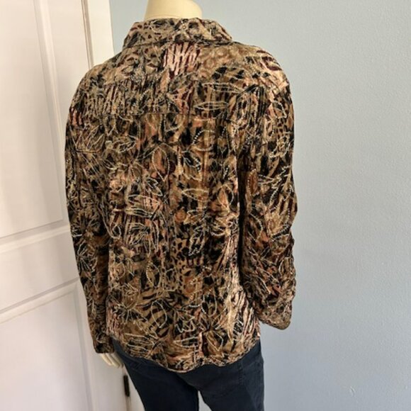 Multiples Velvet-Like Jacket, size large - Picture 9 of 10